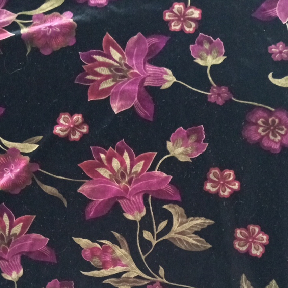 Floral Velvet Whismigoth Boho Top With Sheer Sleeves